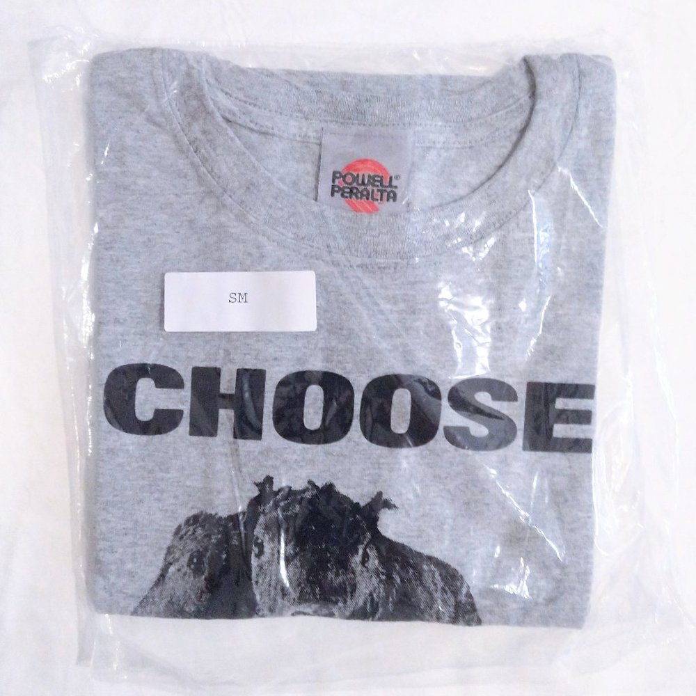 Powell Peralta choose Two Headed Cow Calf T Shirt Tee Skate 90s reissue gray NWT